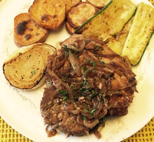 Pork Chops, Sautéed Onions and Rosemary – Quick and Easy