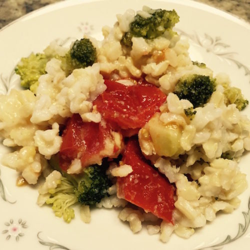 Rice Parmesan Cheese Broccoli Tomatoes