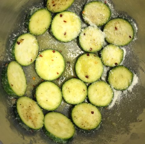 Oven baked parmesan crusted zucchini-poppopcooks.com