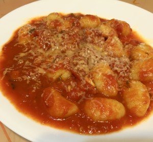 Tomato Sauce with Onion and Butter on potato Gnocchi