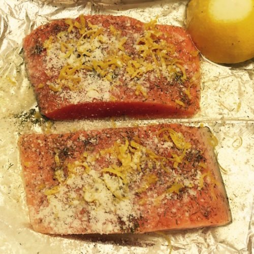 Lemon Zested Baked Salmon poppopcooks.com