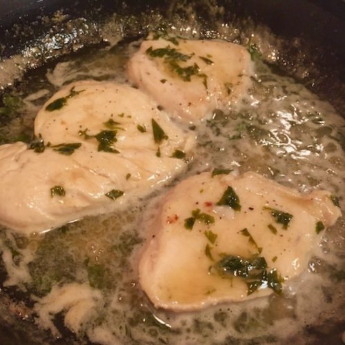 Quick and Easy Sautéed Chicken fillets with Lemon and Parsley poppopcooks.com