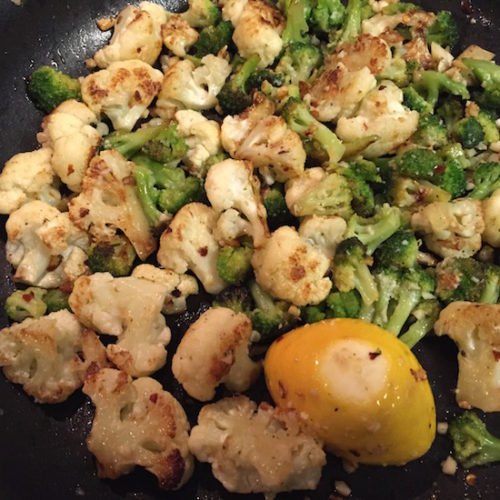 Sauteed Cauliflower and Broccoli4 poppopcooks.com