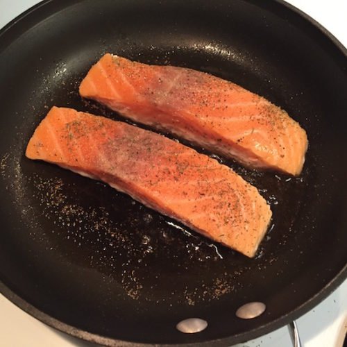 Sautéed Salmon with Jalapeño Sauce2 poppopcooks.com