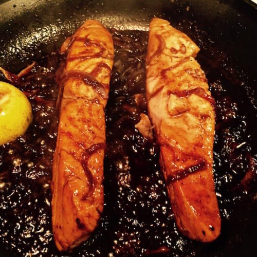 Grilled Salmon with Honey Balsamic Sauce4