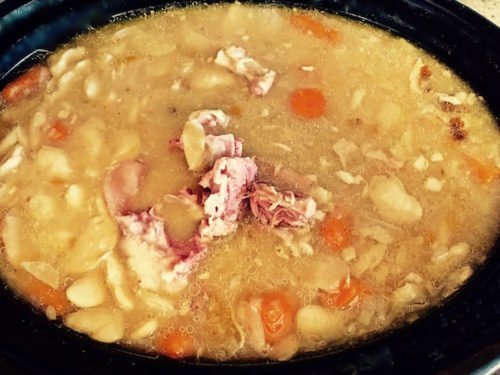 Crock Pot Ham Bone Bean Soup2 poppopcooks.com