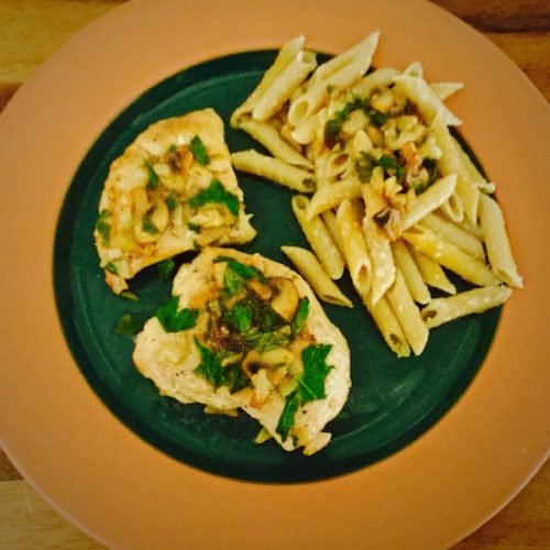 Lemon Chicken with Mushrooms and Parsley poppopcooks.com