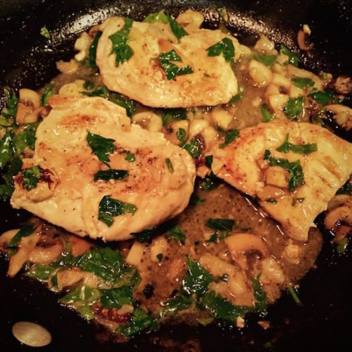 Lemon Chicken with Mushrooms and Parsley5 poppopcooks.com