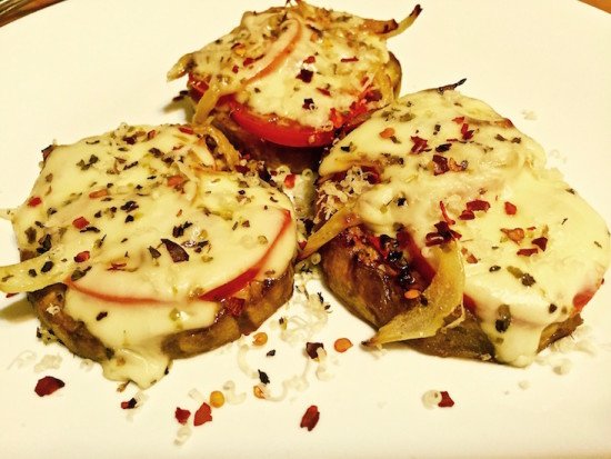 Mini Eggplant Pizzas poppopcooks.com