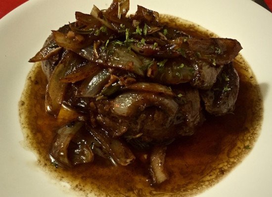 Beef Tenderloin with Caramelized Onions - Poppop Cooks