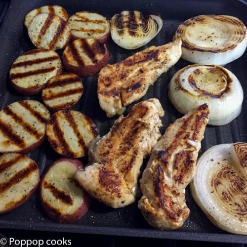 One Pan Grilled Chicken Meal-4-poppopcooks.com