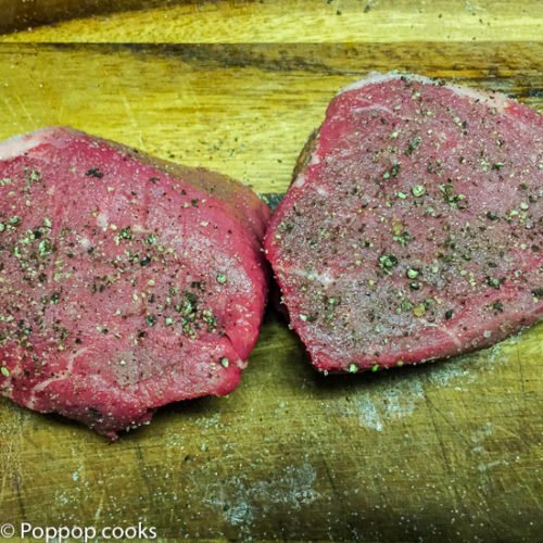 Beef Tenderloin Steaks Sauteed in Red Wine and Garlic Sauce-6.jpoppopcooks.com