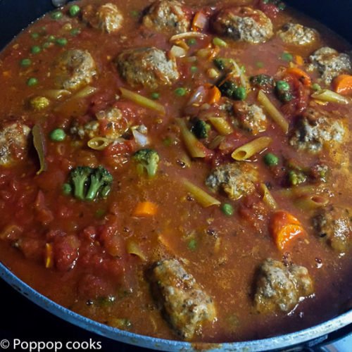 One Pan Meatballs and Pasta-3