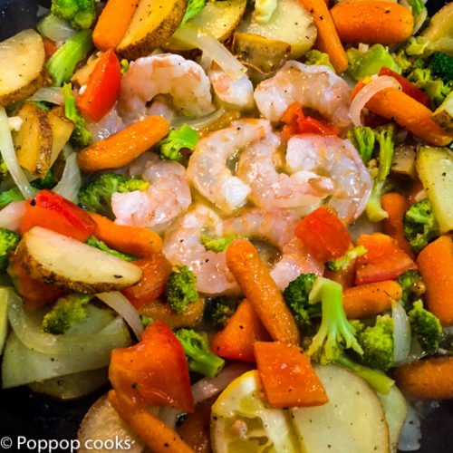 One Pan Shrimp and Veggies-5-poppopcooks.com