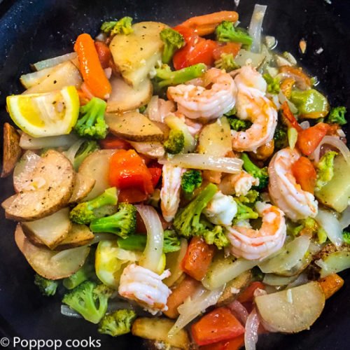 One Pan Shrimp and Veggies-7-poppopcooks.com