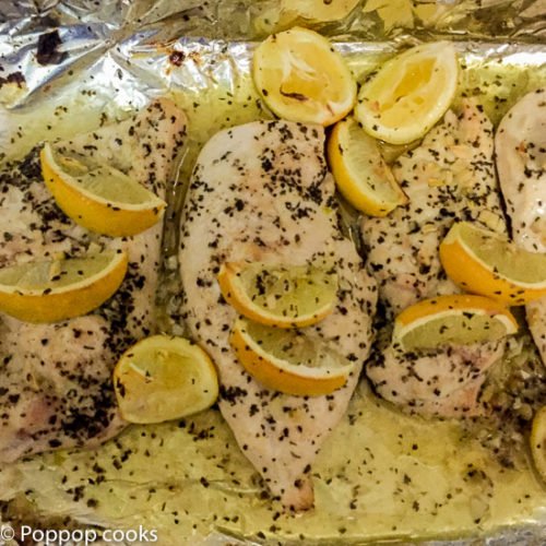 Oven Baked Lemon Chicken-4-poppopcooks.com