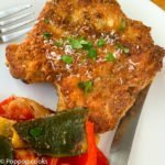 Parmesan Crusted Pork Chops with Sauteed Veggies-6-poppopcooks.com