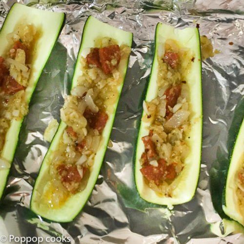 Zucchini Boats Parmesan-5-poppopcooks.com