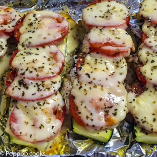 Zucchini Boats Parmesan-7-poppopcooks.com