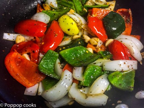 Pan Seared Chicken Peppers and Onions-5-poppopcooks.com