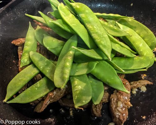 Stir Fried Beef and Snow Peas-2-poppopcooks.com