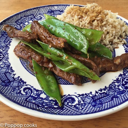 Stir Fried Beef and Snow Peas-6-poppopcooks.com