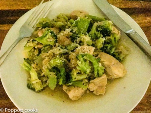 Chicken Rice and Broccoli-5-poppopcooks.com