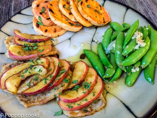 Pork Filets Topped with Apple Slices and Brown Sugar-7-poppopcooks.com