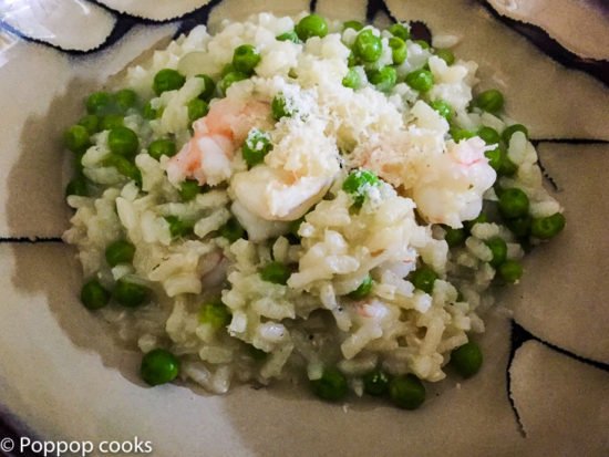 Shrimp Risotto with Peas-4-poppopcooks.com