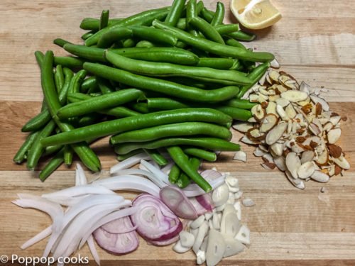 String Beans and Sliced Almonds-poppopcooks.com