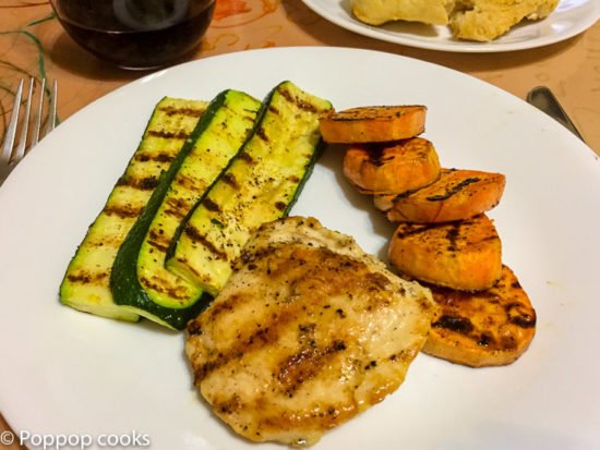 Quick Easy Grilled Chicken Dinner-quick and easy-one pot-gluten free-poppopcooks.com