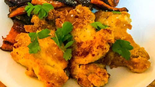 Parmesan Chicken Thighs with Sweet Potato Fries-8-poppopcooks.com-chicken thigh recipes-quick and easy recipes- sweet potato recipes