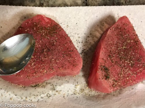 Pan Seared Tuna Steak-3-poppopcooks.com seared tuna-quick and easy-tuna recipes-gluten free recipes