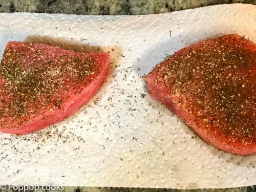 Pan Seared Tuna Steak-4-poppopcooks.com seared tuna-quick and easy-tuna recipes-gluten free recipes