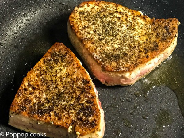 Tuna Steak Pan Seared Quick And Easy Poppop Cooks 