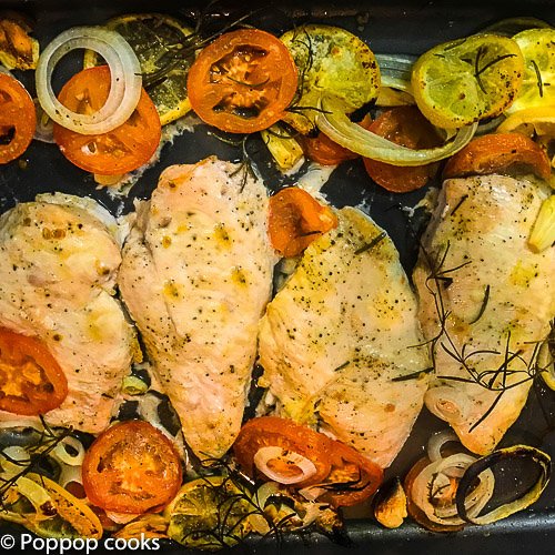 Baked Chicken With Vegetables-6-poppopcooks.com-chicken recipes-easy chicken recipes-chicken breast recipes-easy dinner recipes-baked chicken