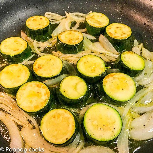 Shrimp Zucchini Onions Garlic - 20 minutes - Poppop Cooks