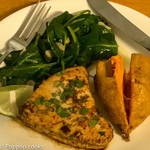 Pan Seared Tuna Steak With Lime And Cilantro Poppop Cooks 