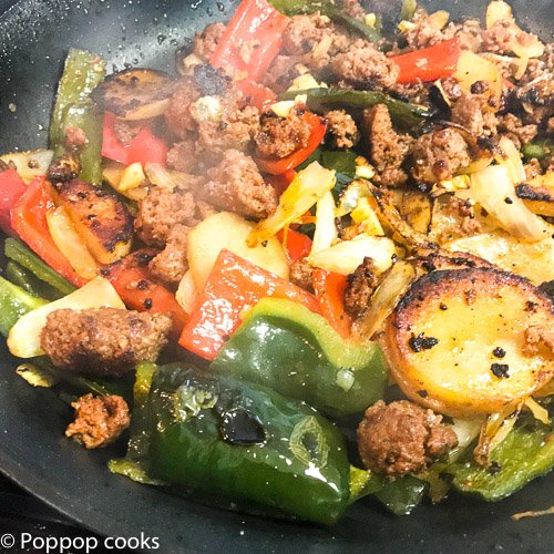 chorizo dinner-6-poppopcooks.com-chorizo-margaritaville-mexican food-gluten free-quick and easy-paleo