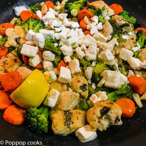 chicken veggies cheese-4-poppopcooks.com-one pan