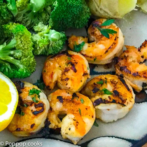 Pan Seared Shrimp with Lemon and Garlic-5-poppopcooks.com-quick and easy recipes