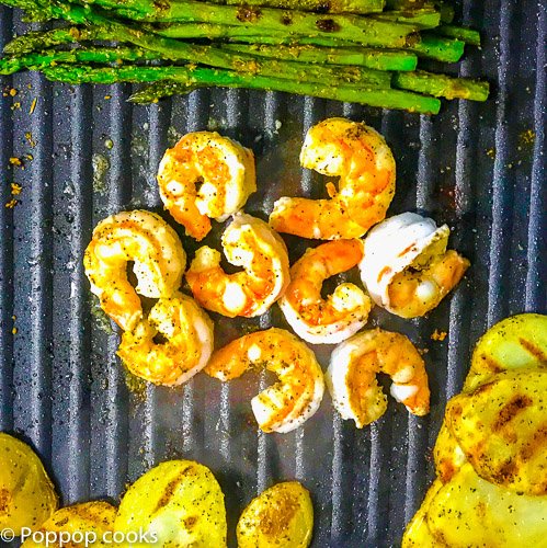 One Pan Quick Easy Shrimp Dinner-poppop cooks-quick and easy-gluten free-paleo