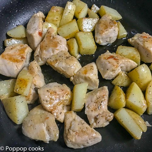 Rustic One Skillet Chicken Dinner-poppopcooks.com-quick and easy-gluten free-paleo