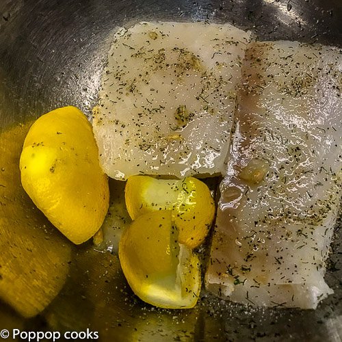 Quick and Easy Codfish Filet Dinner-2-poppopcooks.com-gluten free-paleo-seafood