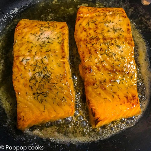 honey butter salmon filets – quick and easy – gluten free -paleo