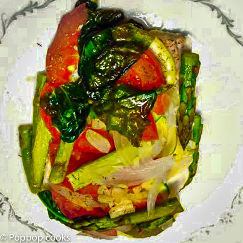 Foil Wrapped salmon - Poppop Cooks