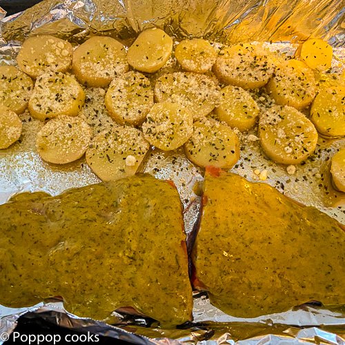 Honey Mustard Salmon - Oven Baked - Gluten Free - Poppop Cooks