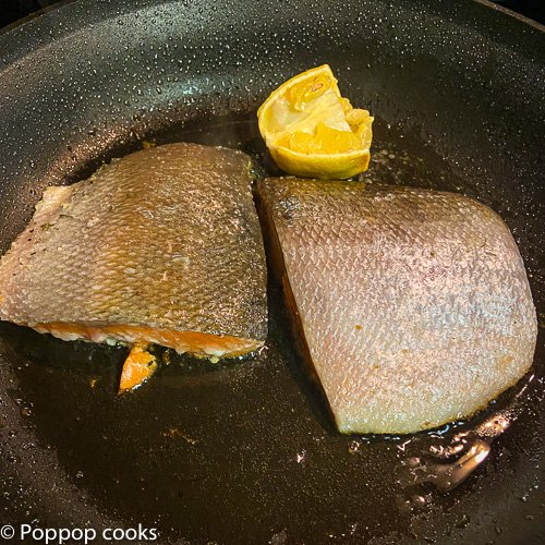 Salmon in the skillet