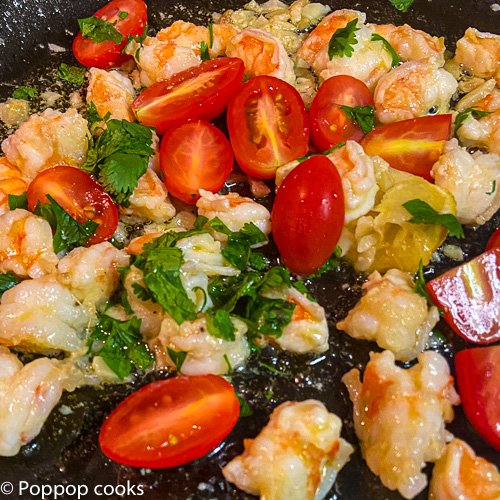 shrimp and vegetables