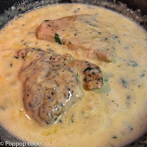 chicken filets and lemon butter sauce